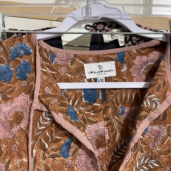 THE FOX AND THE MERMAID zoha block print tunic dress India boho casual XL L - Picture 3 of 4